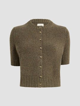 Khaite Women's Nora Short-Sleeve Cardigan