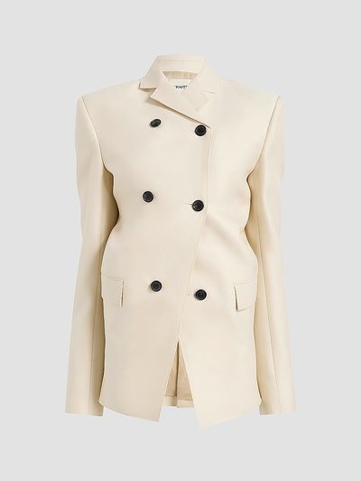 Khaite Women's Rolo Wool-Silk Double-Breasted Jacket