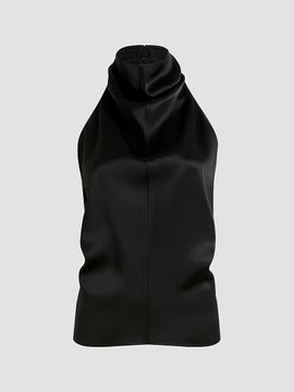 Khaite Women's Rone Satin Open-Back Top