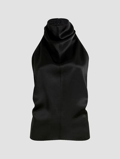 Khaite Women's Rone Satin Open-Back Top