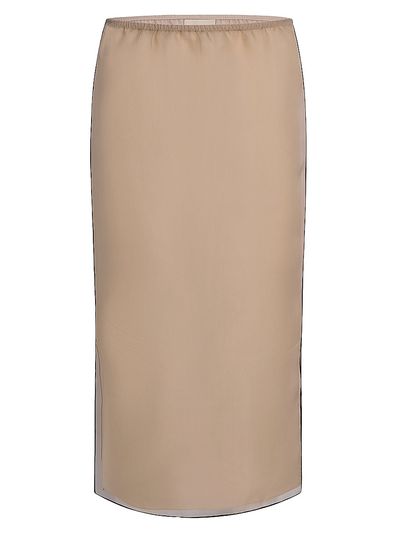 Khaite Women's Sydni Silk Midi-Skirt