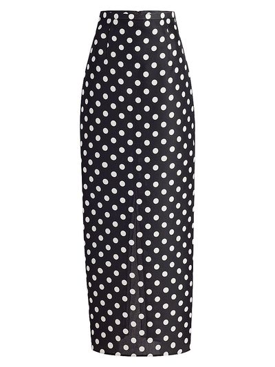 Khaite Women's Winton Polka Dot Silk Pencil Skirt
