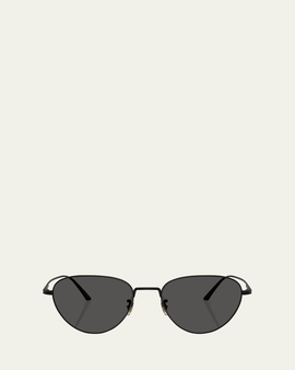 KHAITE x Oliver Peoples 1991C Steel Aviator Sunglasses