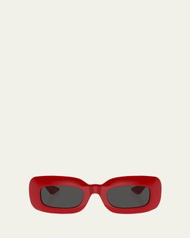 KHAITE x Oliver Peoples Beveled Acetate Rectangle Sunglasses