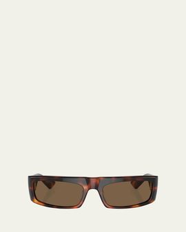 KHAITE x Oliver Peoples Bold Acetate Rectangle Sunglasses