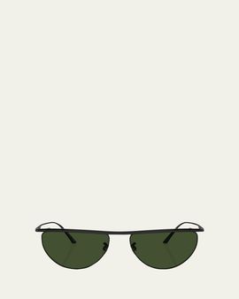 KHAITE x Oliver Peoples Sleek Metal Windsor Rim Sunglasses