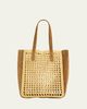 Khaite Zoe Woven Viscose Raffia and Suede Tote Bag - 1
