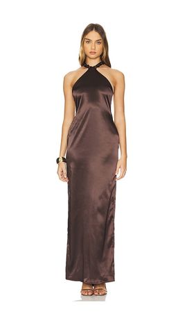 chinese dress ladies Cortel Rhinestone Pearl Embellished Maxi Dress  Mew Mews