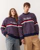 Kickers Kickers striped sweatshirt in red and blue stripe-Navy - 1