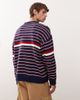 Kickers Kickers striped sweatshirt in red and blue stripe-Navy - 2