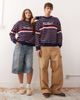 Kickers Kickers striped sweatshirt in red and blue stripe-Navy - 3