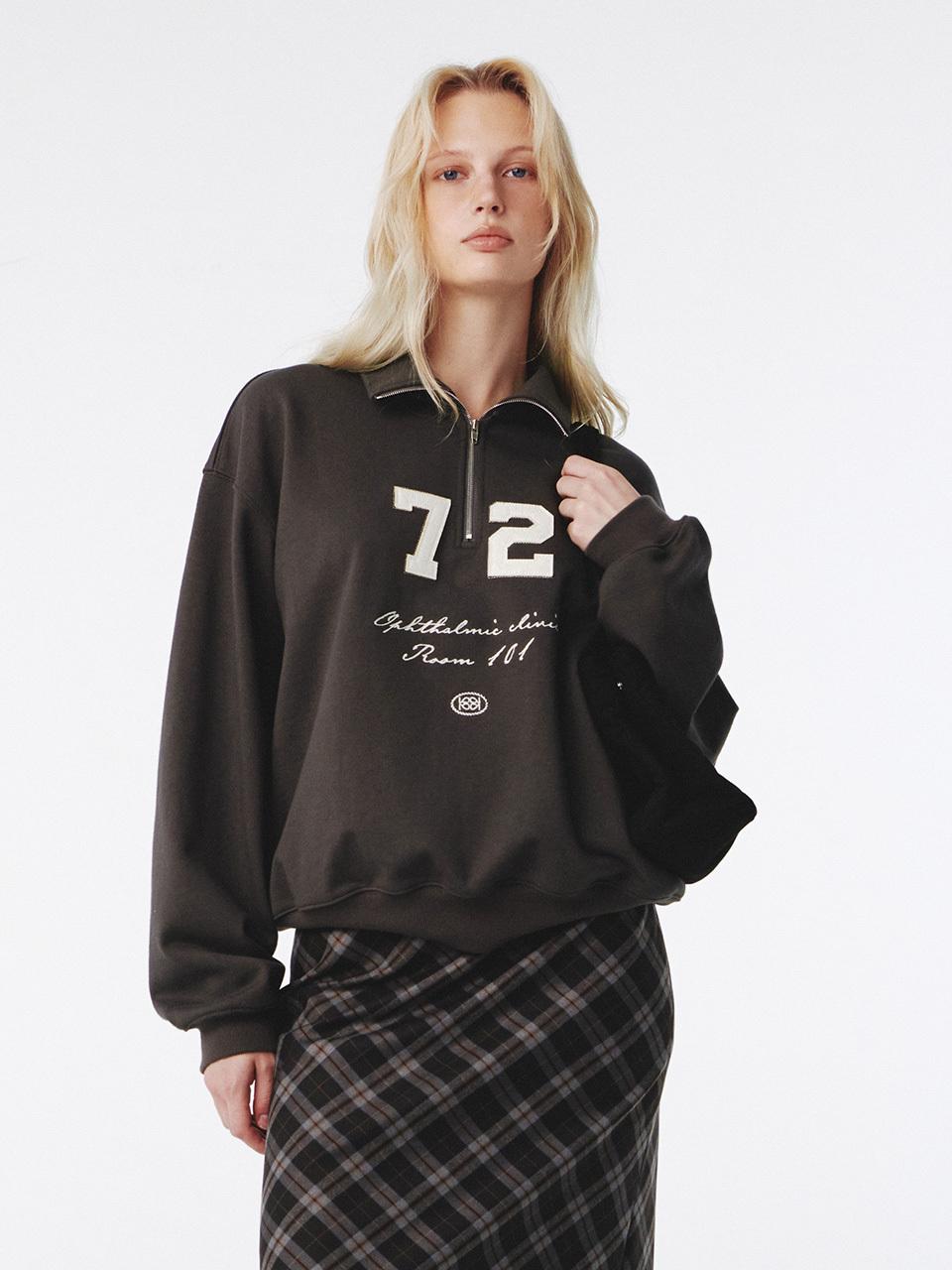 Kijun 72 Half Zip-up Pullover - Charcoal