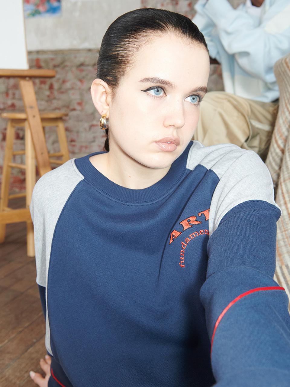Kijun Art School Pullover UNISEX Navy Grey