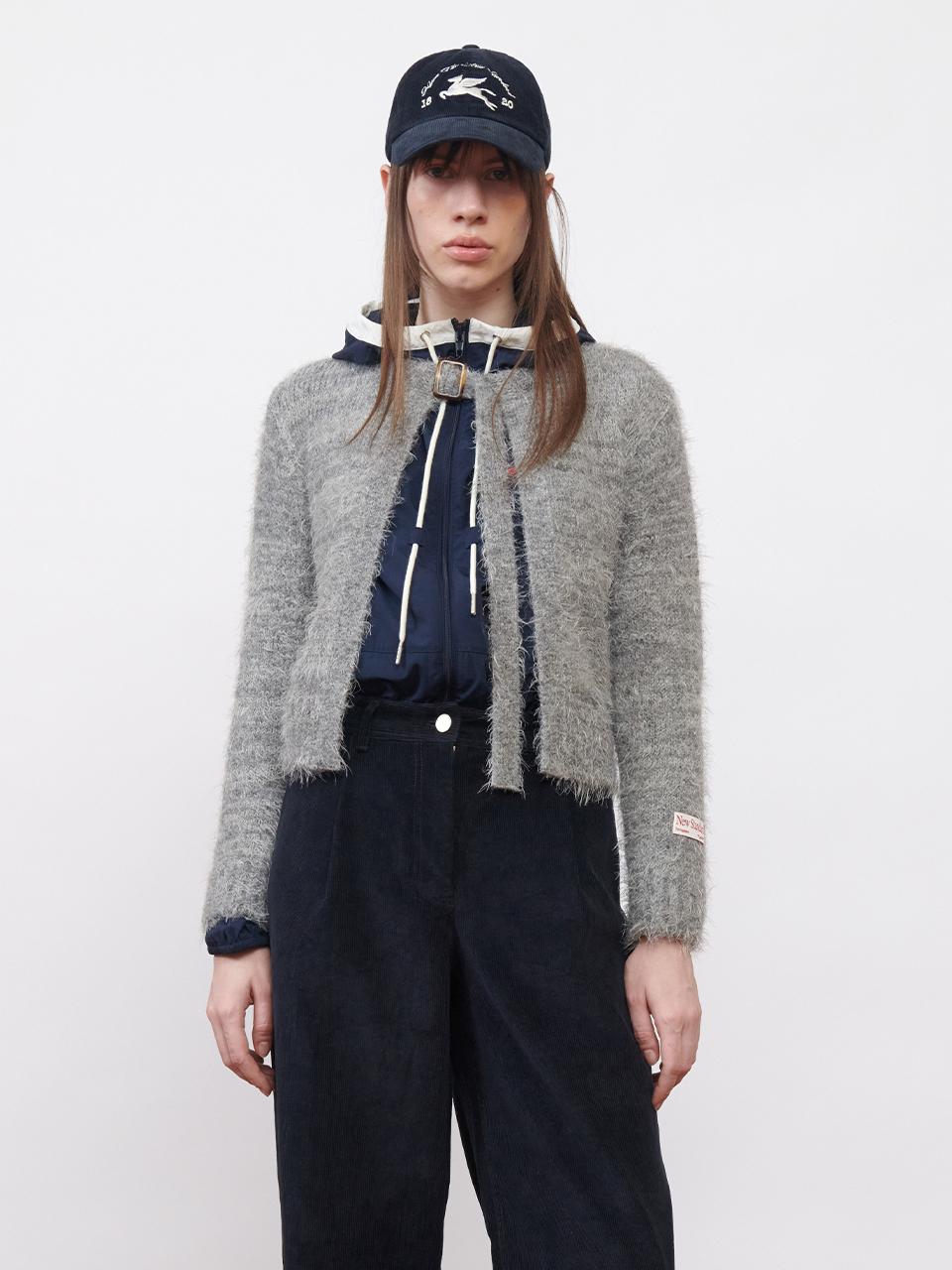 Kijun Belted Cardigan Grey