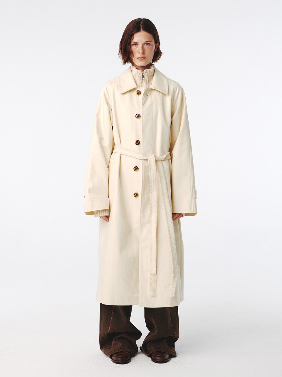 Kijun Blanket Stitch Raglan Coat