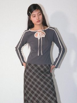 Kijun Cut Out Cotton Jersey T-Shirt [Charcoal]