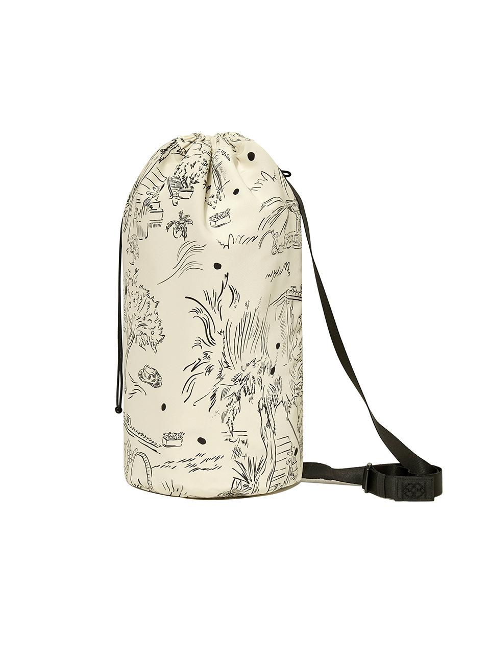 Kijun Drawing Sport Bag UNISEX Print Beige