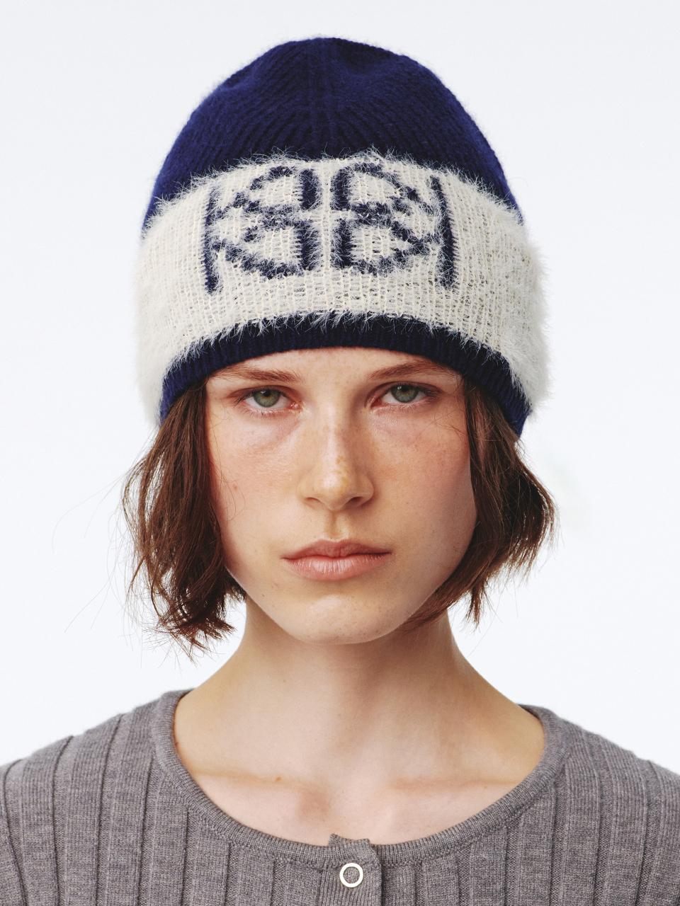 Kijun Emblem Knit Beanie UNISEX Navy