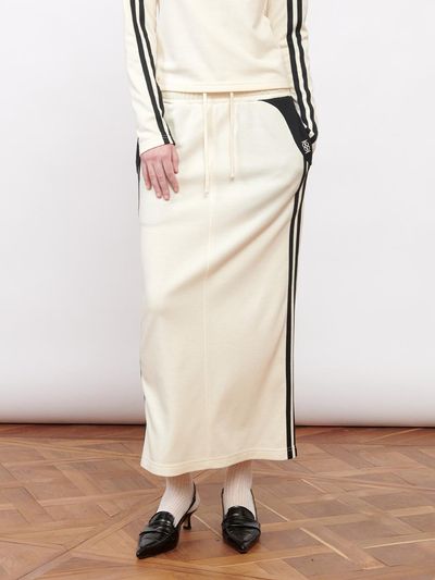 Kijun Football Jersey Maxi Skirt Black