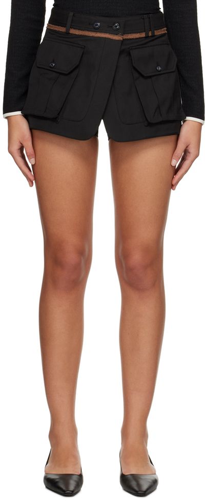 Kijun Kijun Black Joel Wrap Shorts