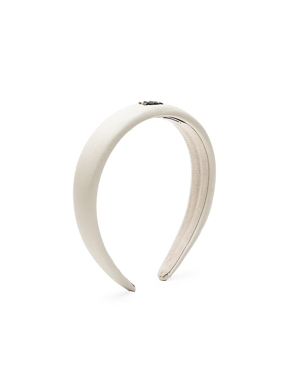 Kijun Leather Headband Beige