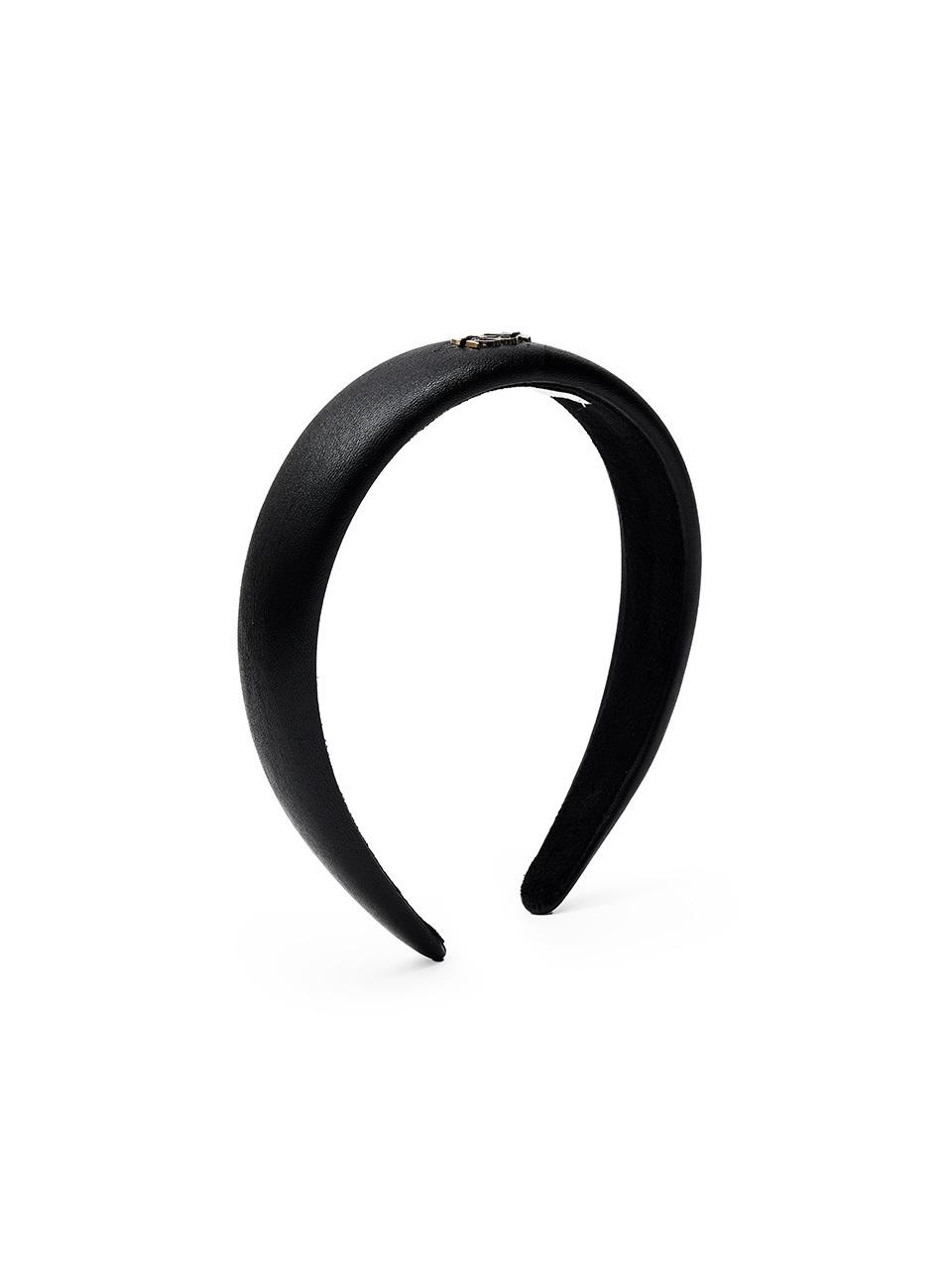 Kijun Leather Headband Black