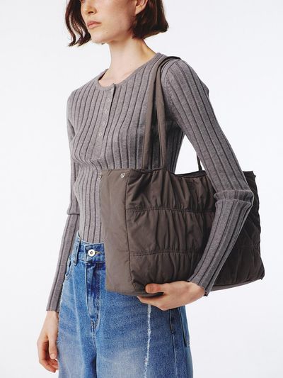 Kijun Macaron Bag Large Taupe