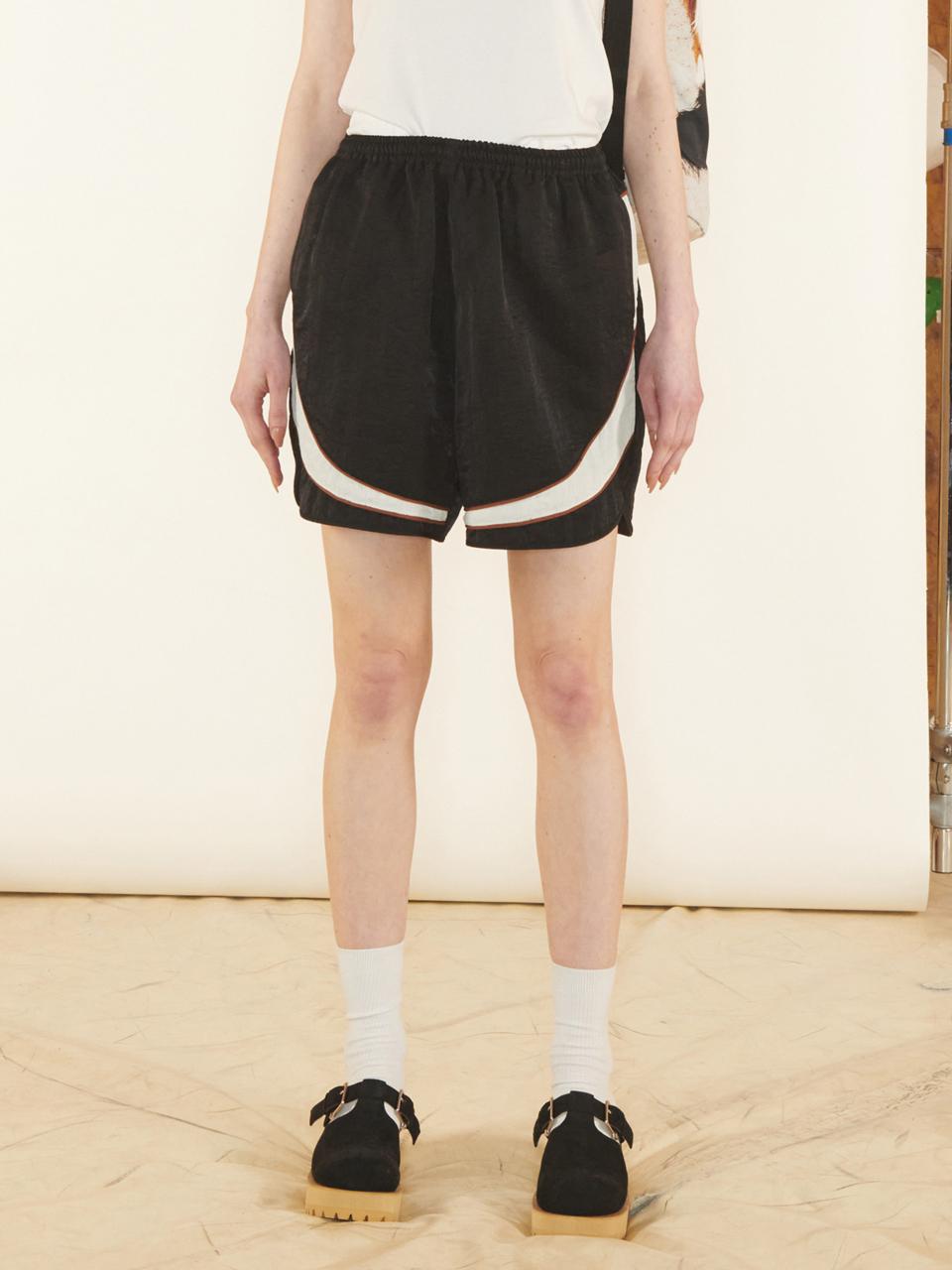 Kijun Nylon Running Shorts UNISEX Black Off - White