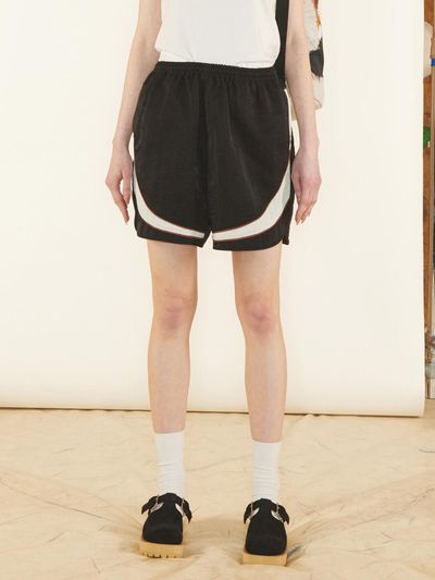 Kijun Nylon Running Shorts UNISEX Black Off - White