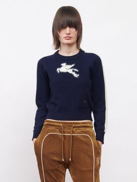 Kijun Pegasus Knit Pullover - Navy