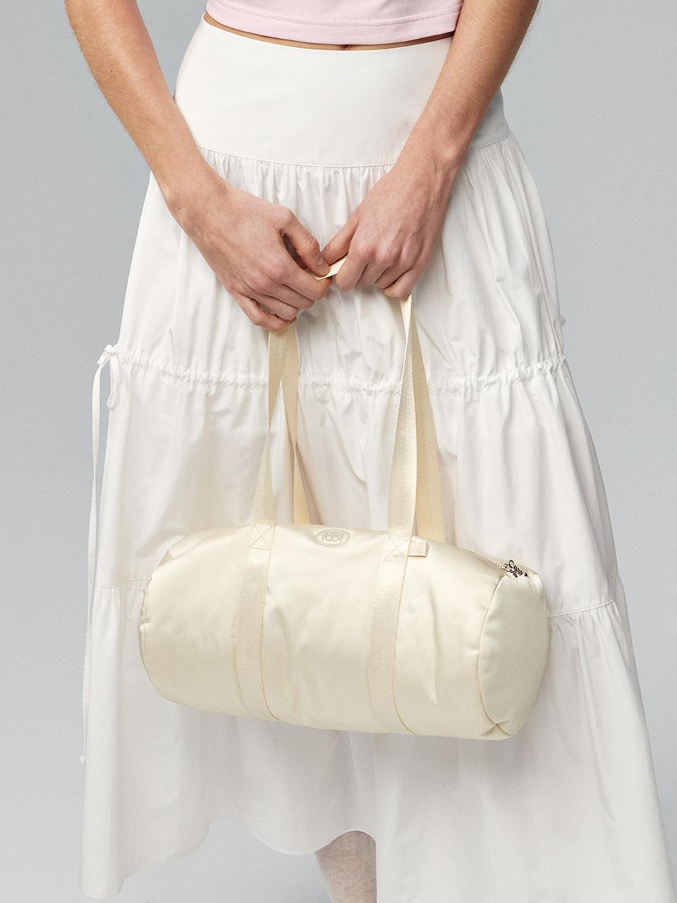 Kijun Satin Duffle Bag Pale Yellow