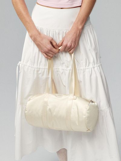 Kijun Satin Duffle Bag Pale Yellow