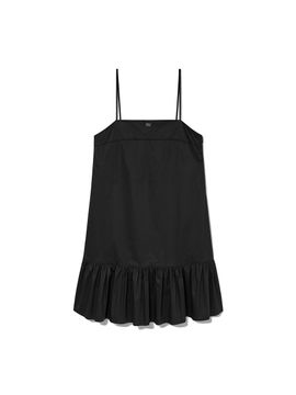 Kijun Shirring Puff Mini Dress Black
