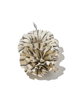 Kijun Stripe Corsage Scrunchie [Yellow]