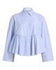 Kika Vargas Women's Ambika Striped Cotton-Blend Peplum Shirt - 1