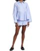 Kika Vargas Women's Ambika Striped Cotton-Blend Peplum Shirt - 2