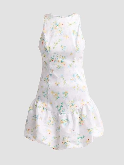 Kika Vargas Women's Birgit Pastel Meadow Taffeta Mini Dress