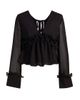 Kika Vargas Women's Cynthi Ruffled-Trim Semi-Sheer Blouse - 1