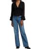 Kika Vargas Women's Cynthi Ruffled-Trim Semi-Sheer Blouse - 2