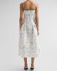 Kika Vargas Women's Lena Pastel Meadow Taffeta Midi Dress - 3