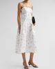 Kika Vargas Women's Lena Pastel Meadow Taffeta Midi Dress - 4