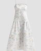 Kika Vargas Women's Lena Pastel Meadow Taffeta Midi Dress - 6