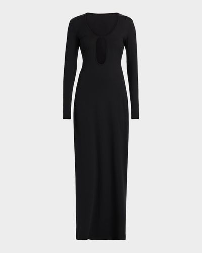 Kiki De Montparnasse Echauffe Cut-Out Long-Sleeve Gown