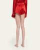 Kiki De Montparnasse Kiss-Print Silk Lounge Shorts - 3