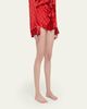 Kiki De Montparnasse Kiss-Print Silk Lounge Shorts - 4