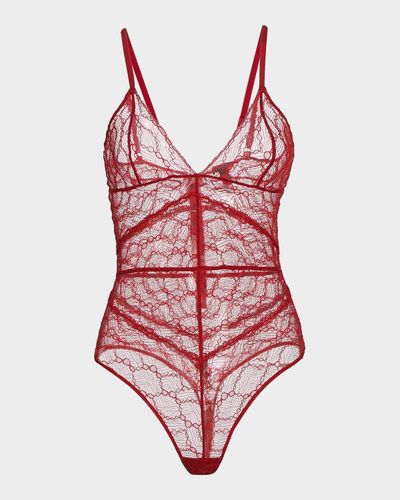 Kiki De Montparnasse Mon Cheri Sheer Lace Bodysuit