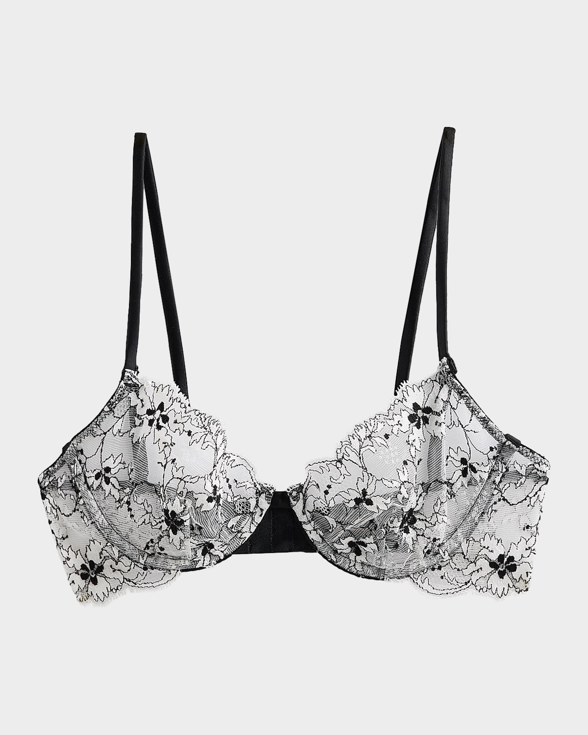 Kiki De Montparnasse Noir et Blanc Lace Demi Bra