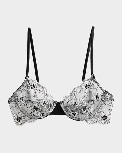 Kiki De Montparnasse Noir et Blanc Lace Demi Bra