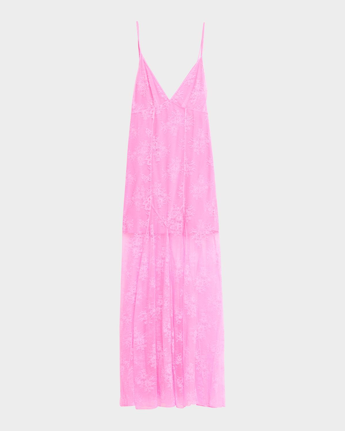Kiki De Montparnasse Plunging Lace Slip Gown