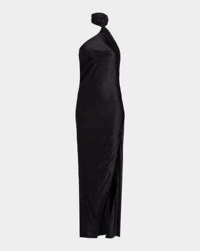 Kiki De Montparnasse Soie Asymmetrical Halterneck Gown